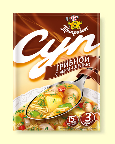Суп Грибной с вермишелью 60г*20шт (шоу-бокс) Приправыч